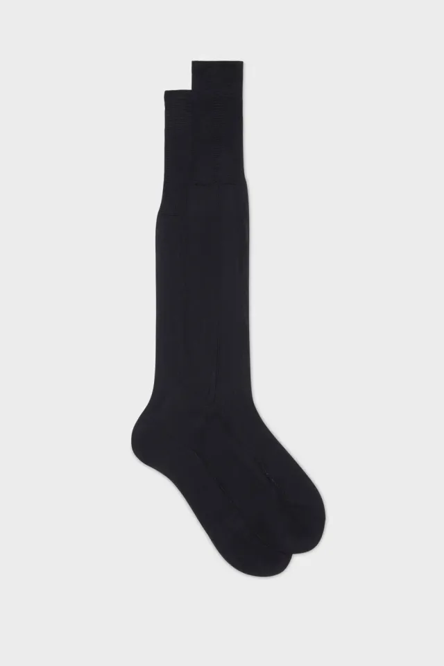 Bresciani Luxury Celio strømper navy silke
