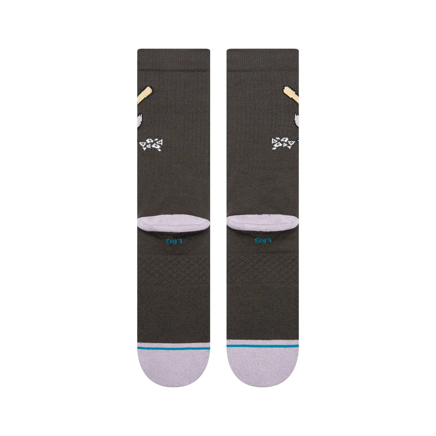 Stance Lights Out crew strømper charcoal medium polstring