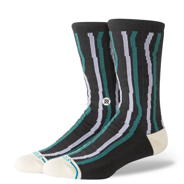 Stance Kelp Crew strømper Charcoal kæmmet bomuld