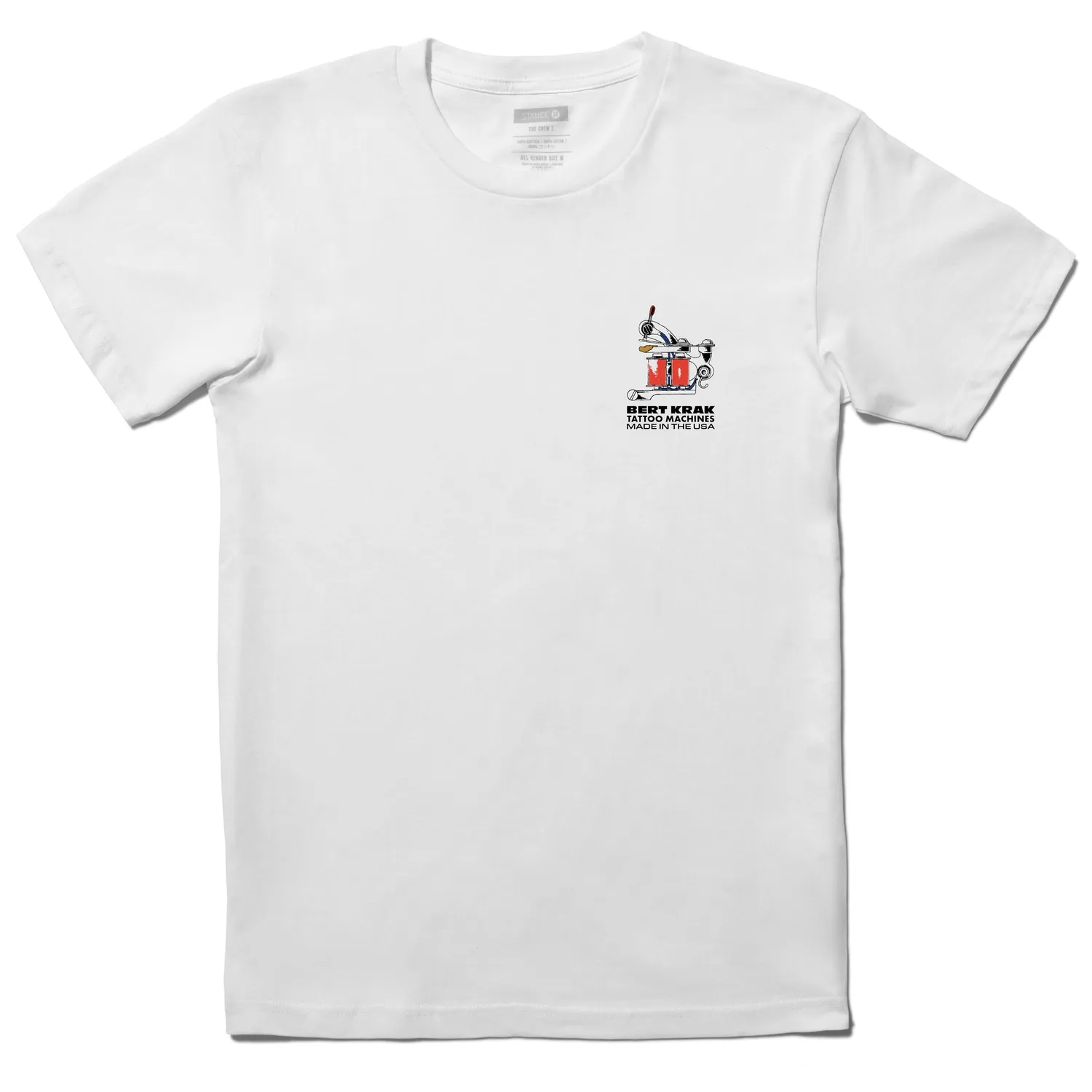 Stance Bert Krak Handmade t-shirt hvid bomuld