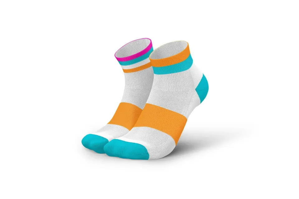 Incylence Running Bands Short løbestrømper cyan orange åndbar