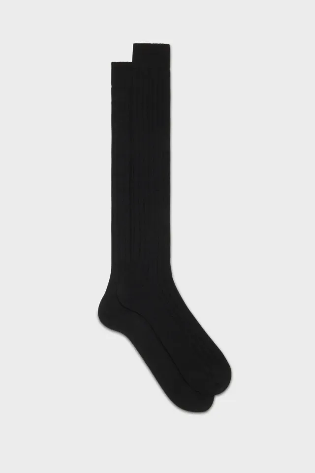 Bresciani Luxury Campidoglio strømper sort cashmere 1 par