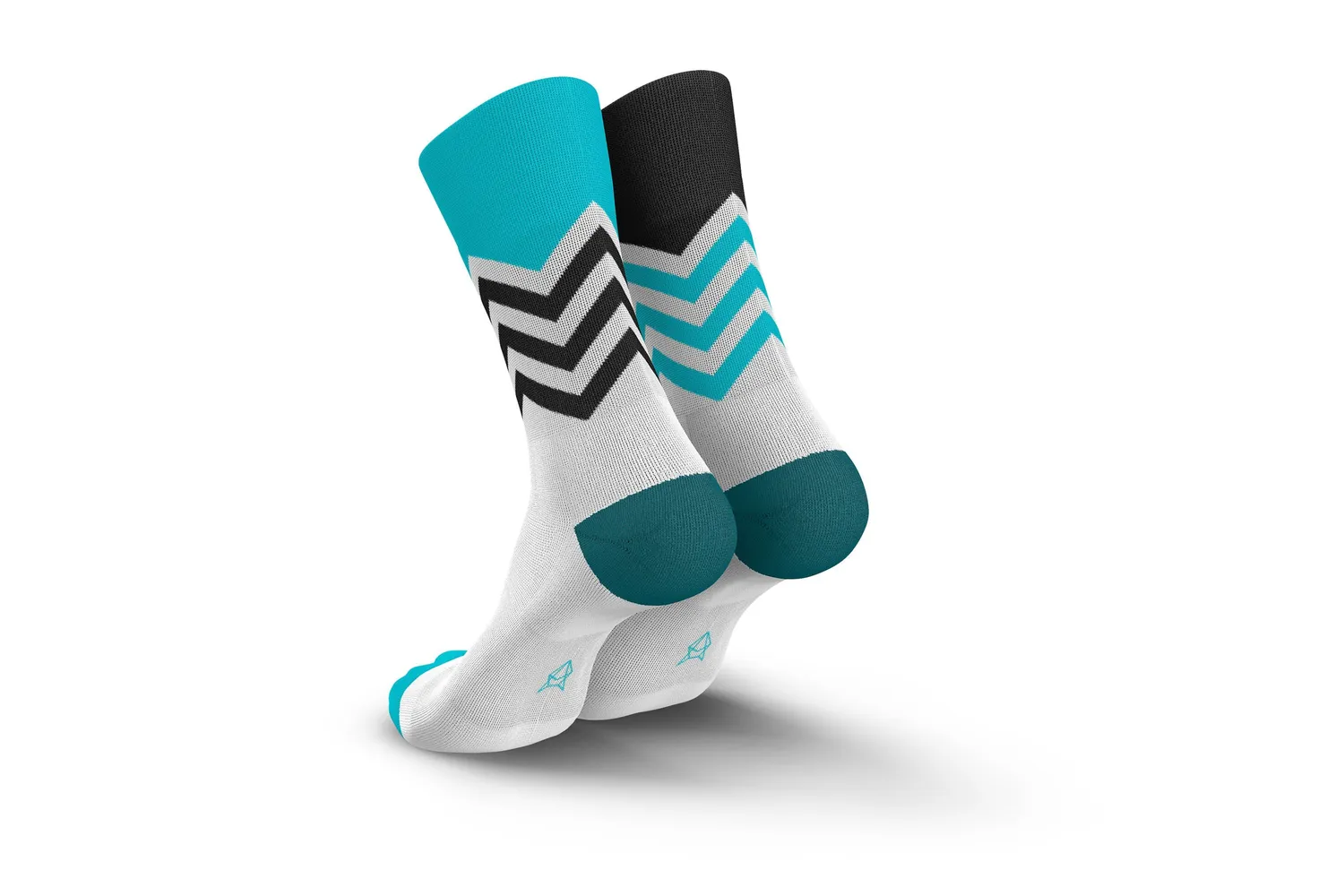 Incylence Running Volts løbestrømper cyan sort kompression