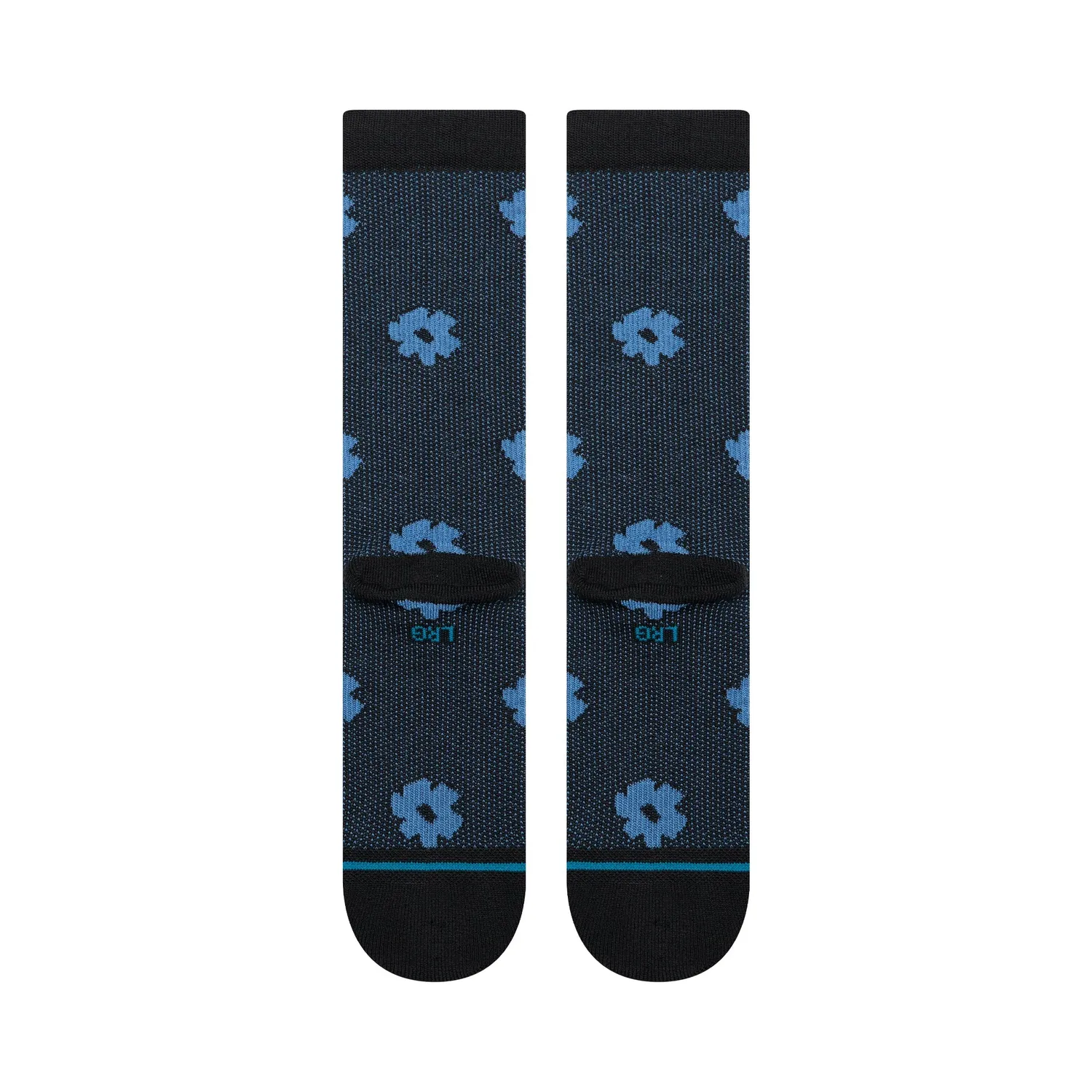 Stance Digital Daisy Crew strømper sort kæmmet bomuld