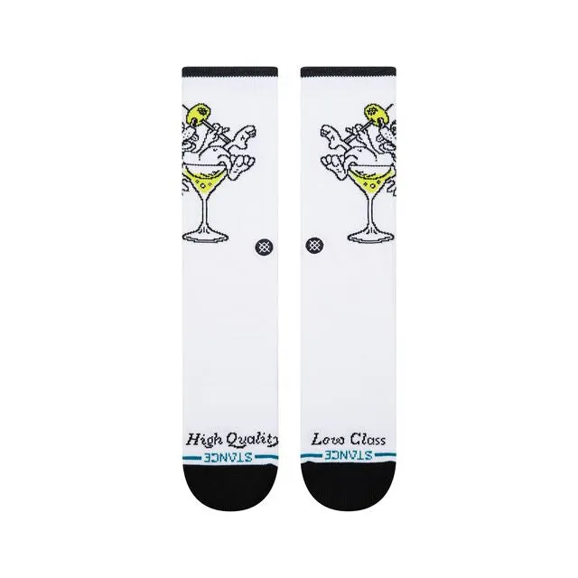 Stance High Quality Low Class crew sokker hvid