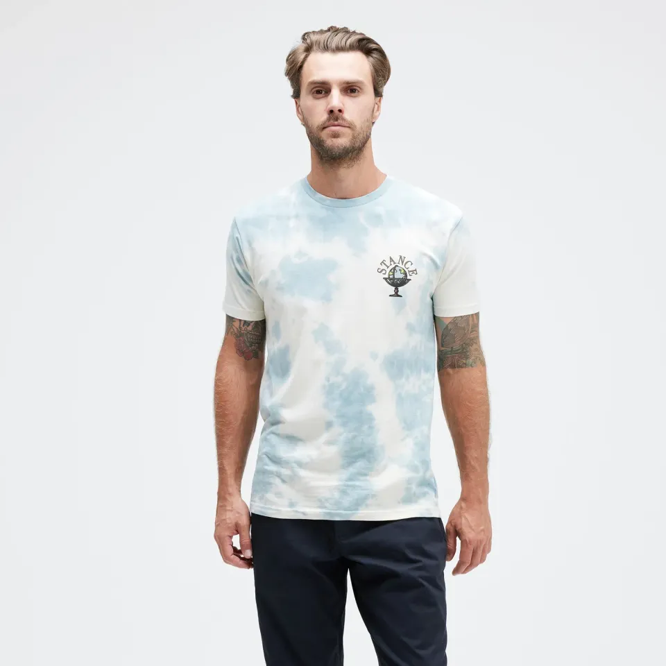 Stance Sol t-shirt Blue Wash mellemvægt bomuld
