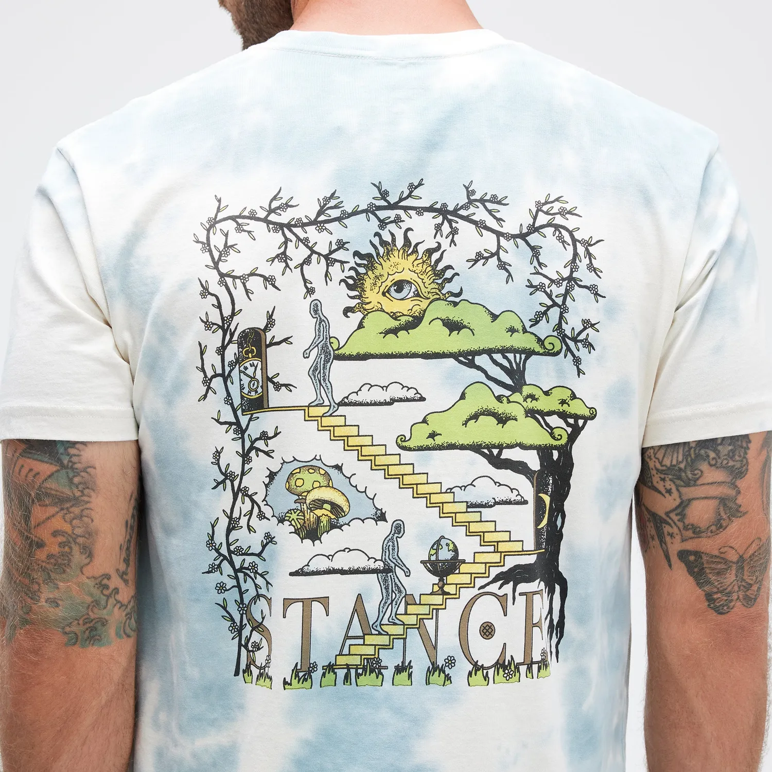 Stance Sol t-shirt Blue Wash mellemvægt bomuld