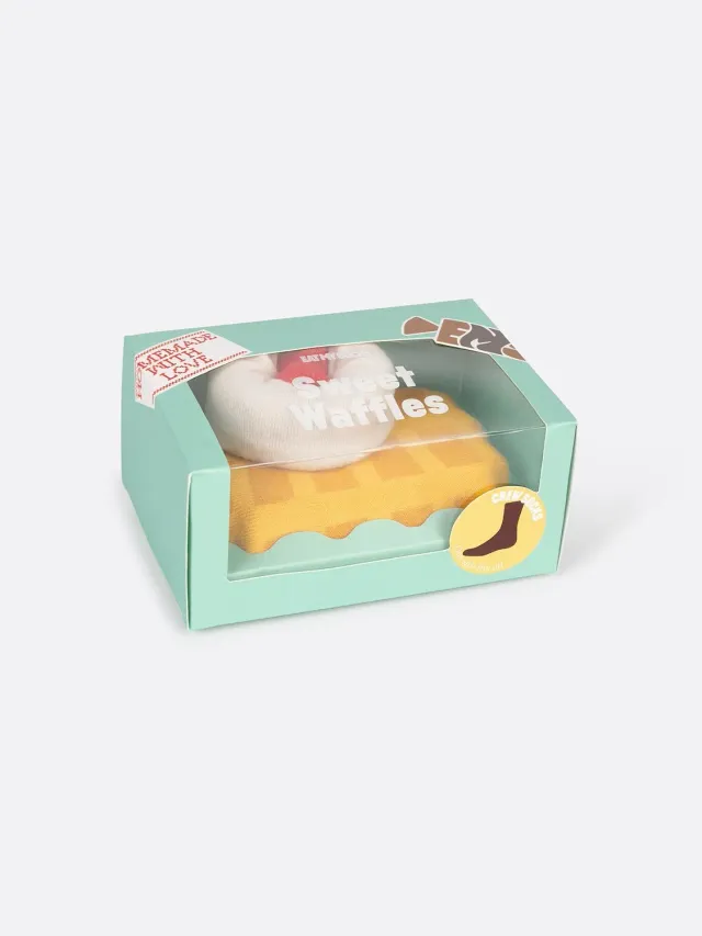 Eat My Socks Sweet Waffle sokker vaffel 3D