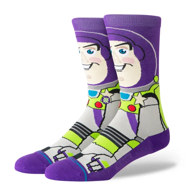 Stance Buzz crew strømper lilla Toy Story bomuld