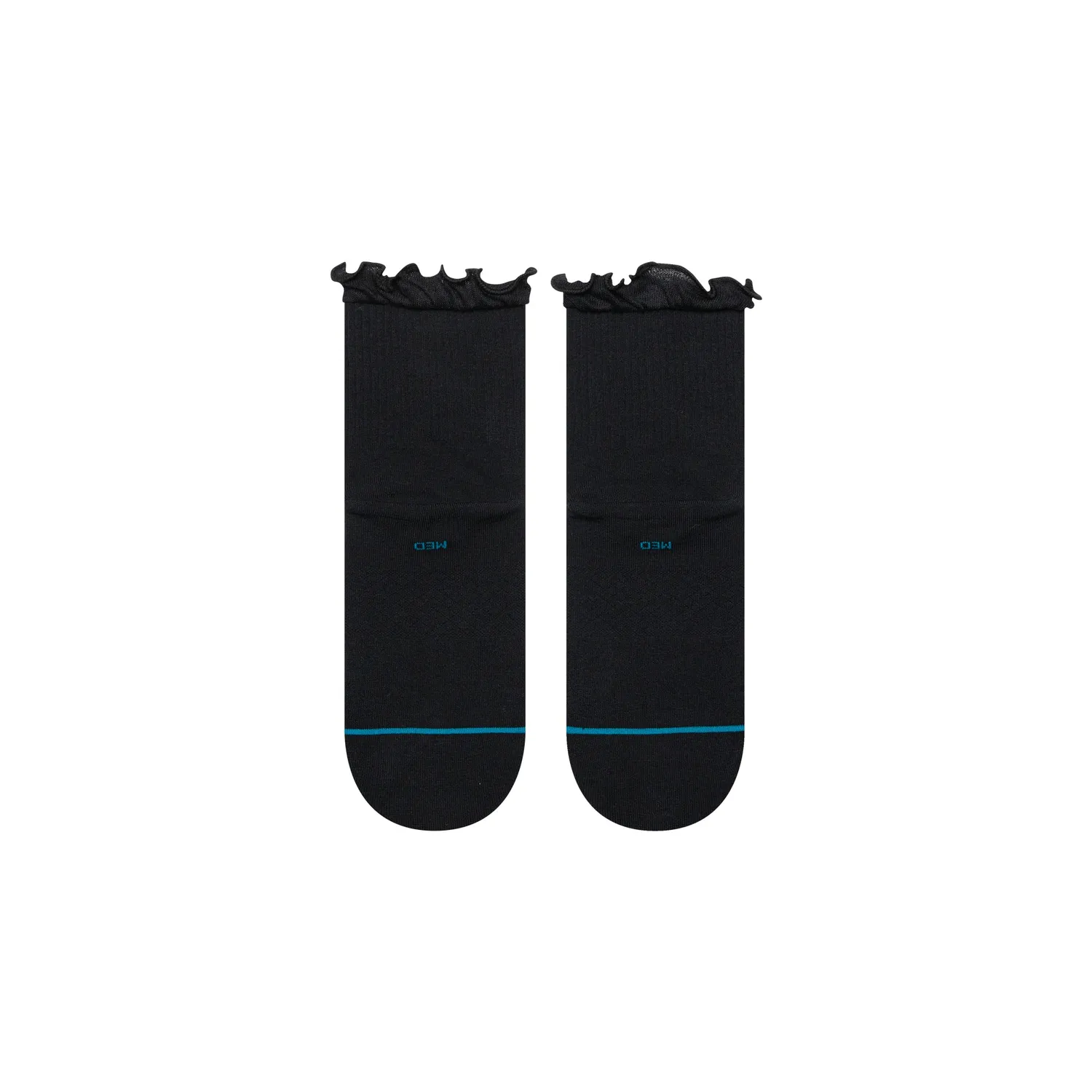 Stance Ruffle Icon Quarter sokker sort S – let polstring