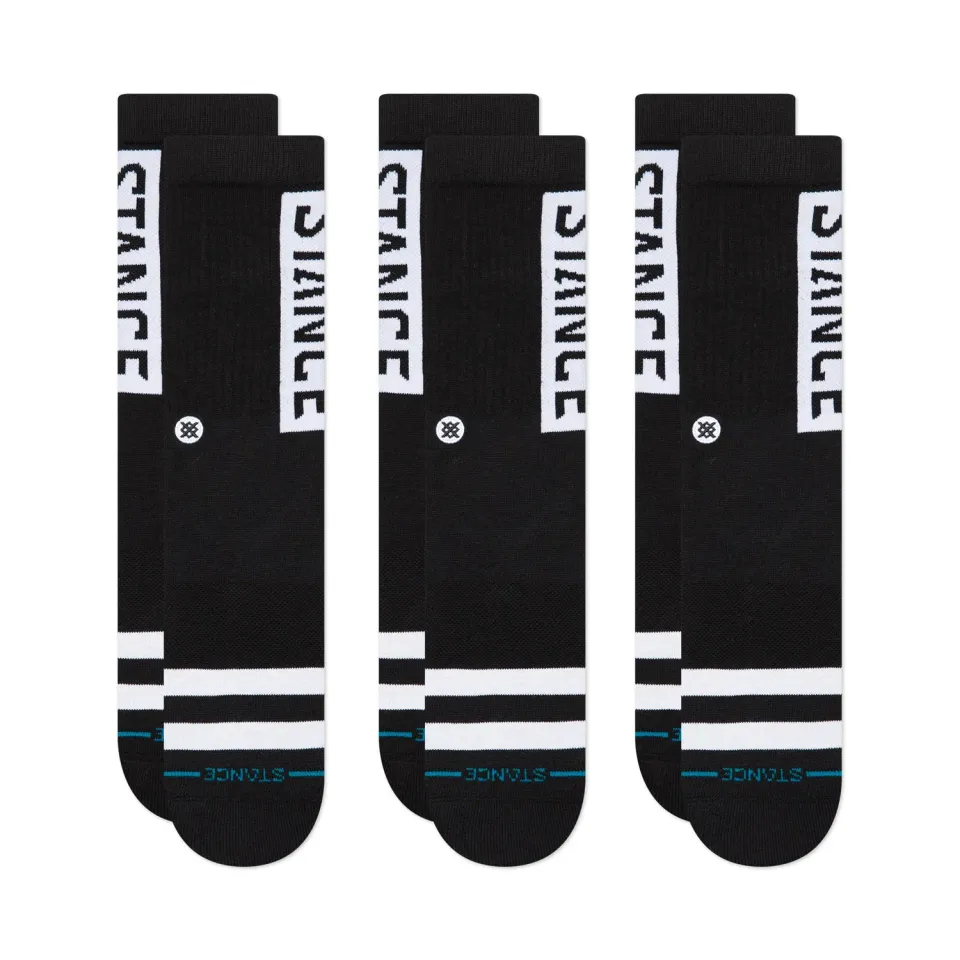 Stance OG Bundle Crew sokker sort 3-pak bomuld