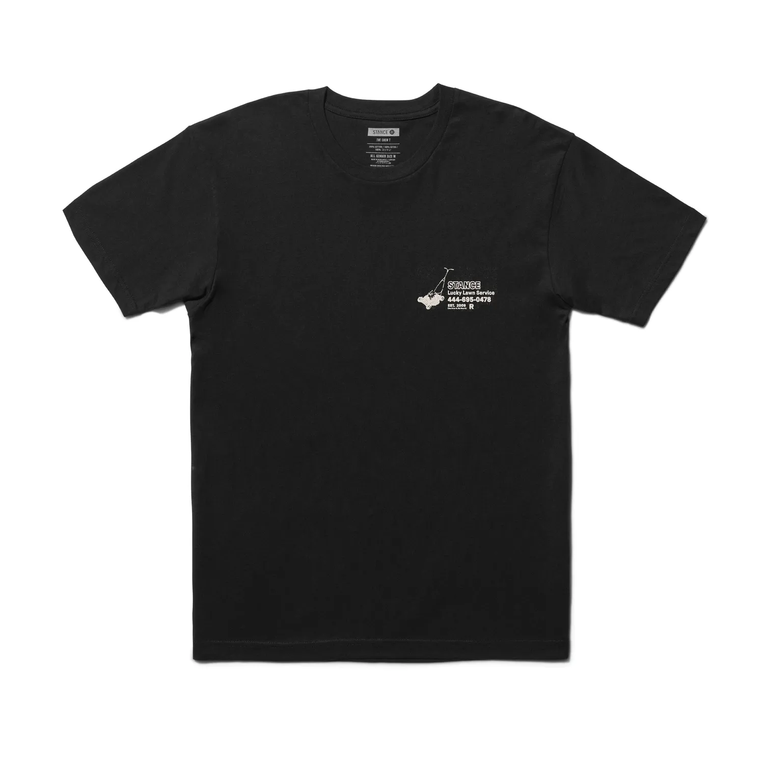 Stance Lucky Lawn T-shirt sort – bomuld unisex