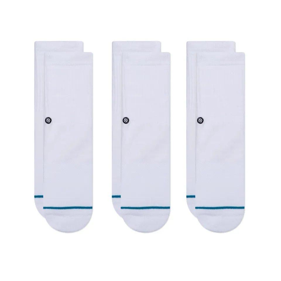 Stance Icon Kids Crew strømper hvid 3-pak – børn