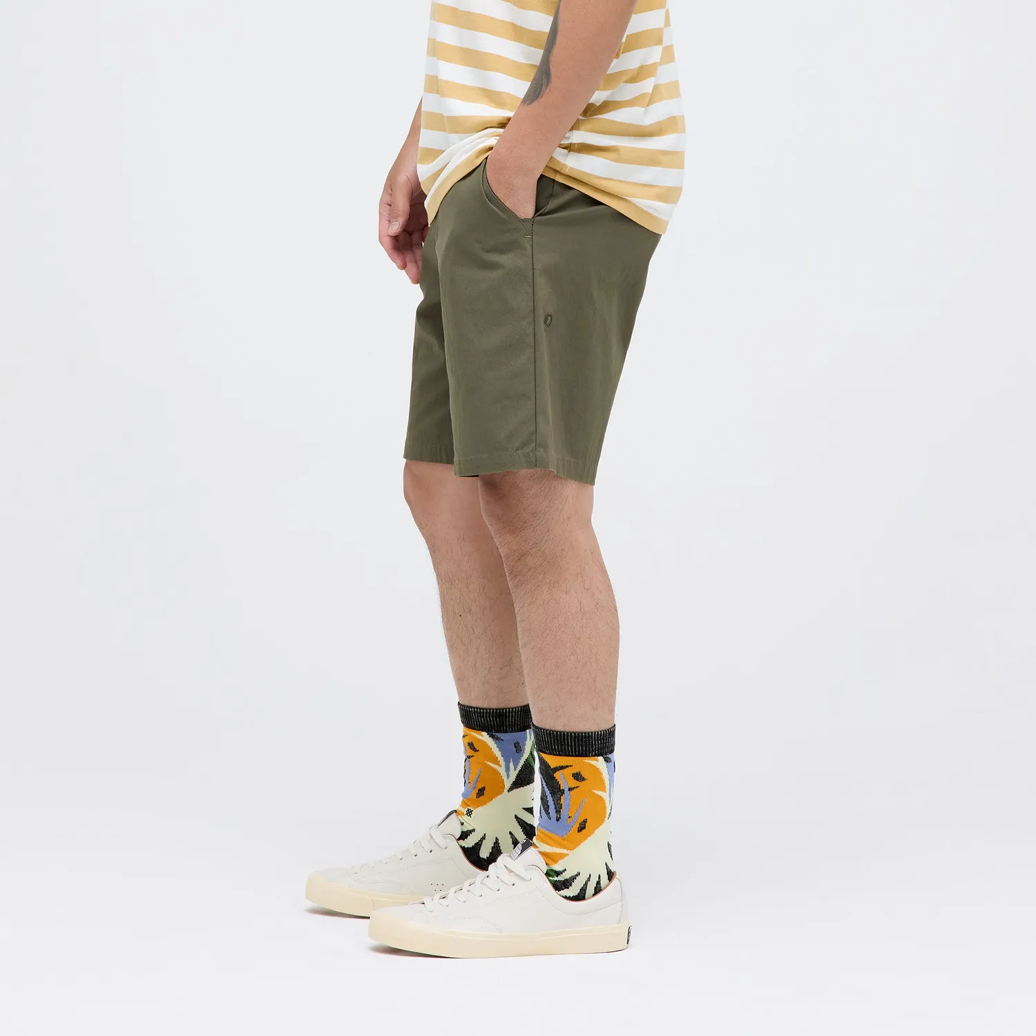 Stance Compound Chino shorts oliven – strækbar pasform