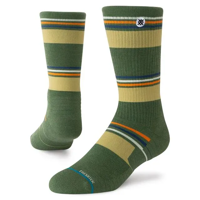 Stance Walton Hike Light crew strømper Green uld