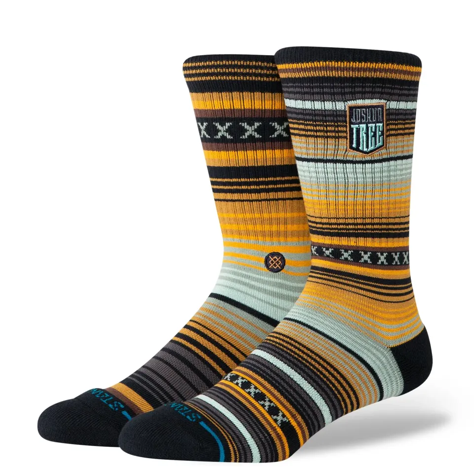 Stance Curren Parks Crew strømper gold broderi