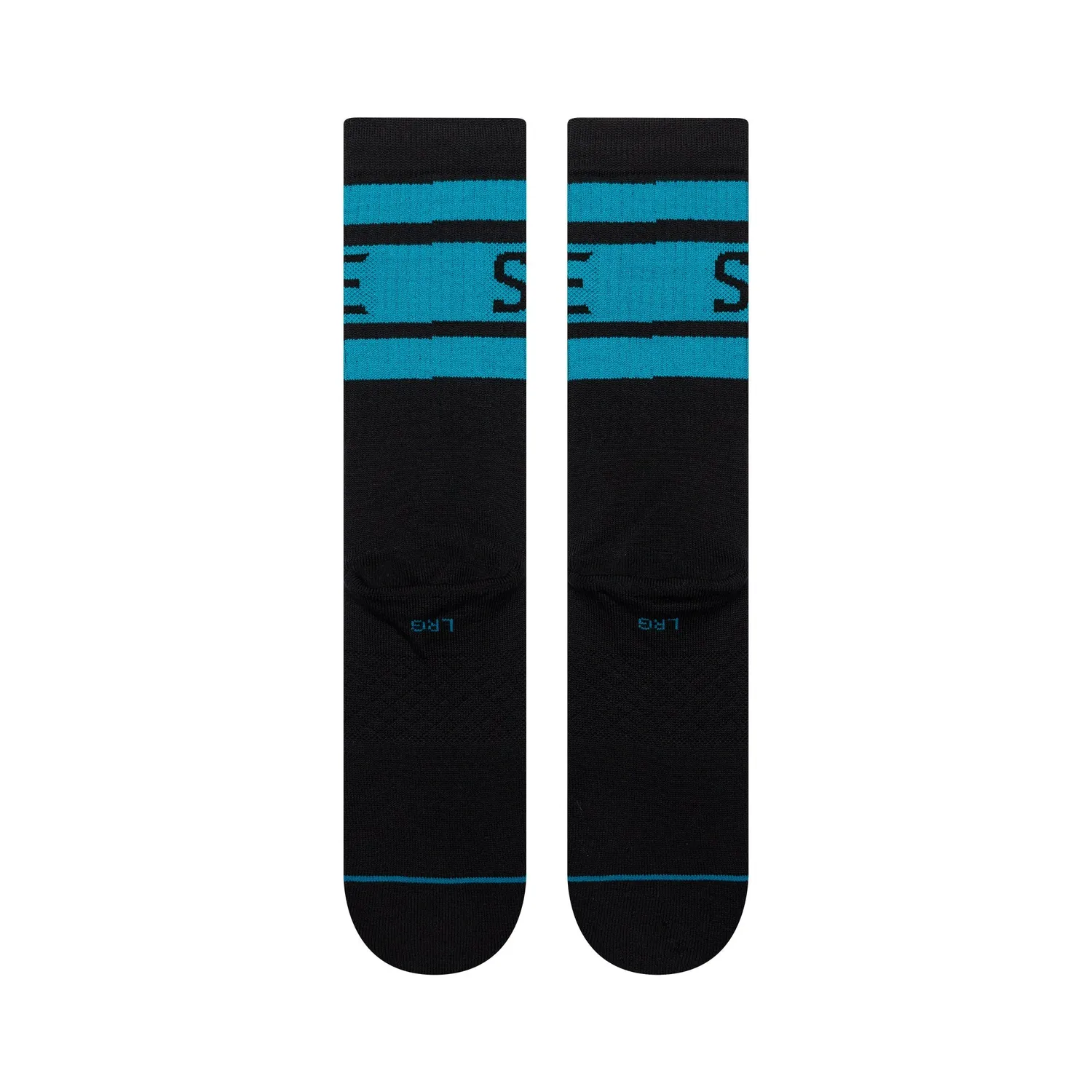 Stance Boyd crewstrømper teal stribet bomuld