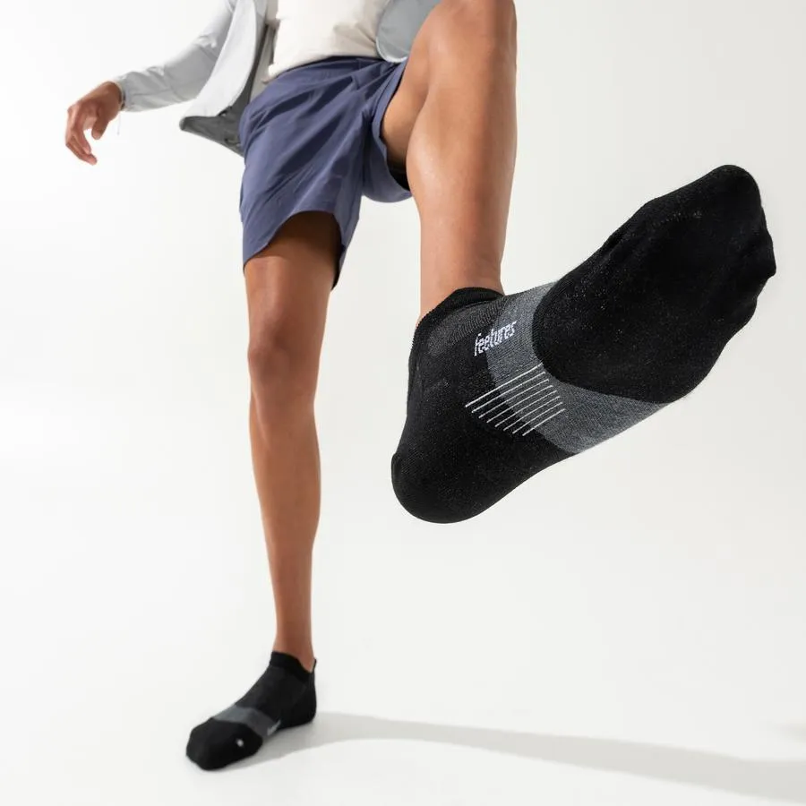Feetures Merino 10 Ultra Light No Show løbestrømper Charcoal merinould