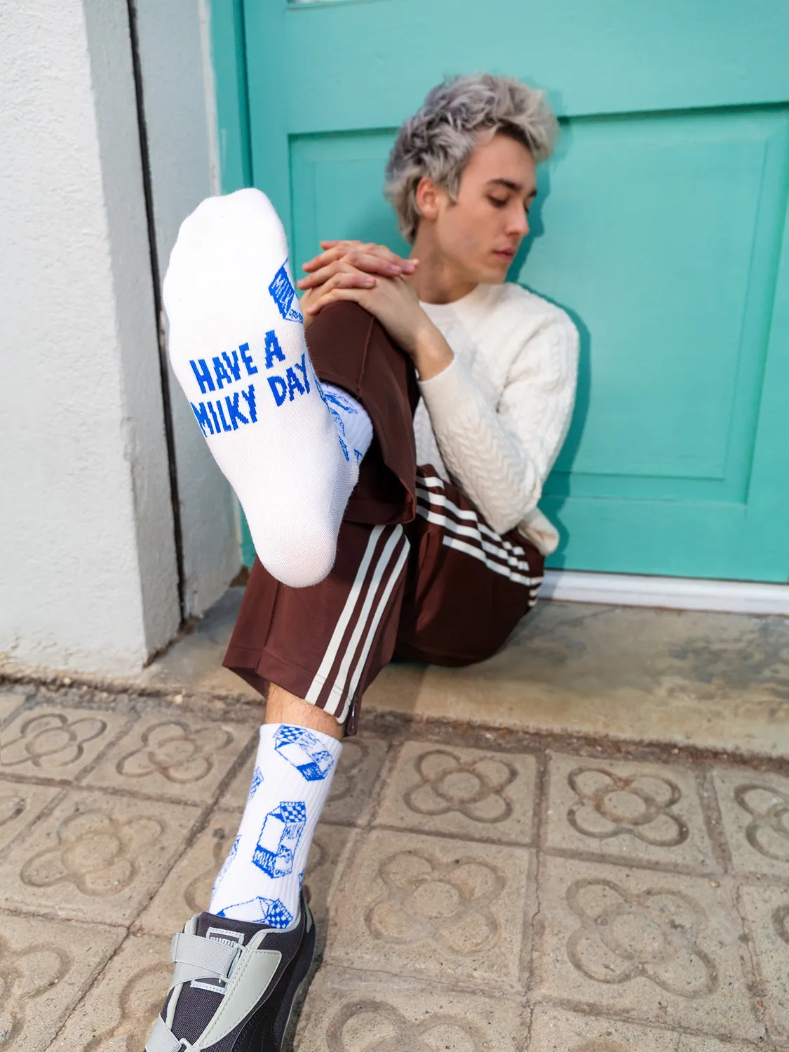 Eat My Socks Milky Day sokker 1 par hvid