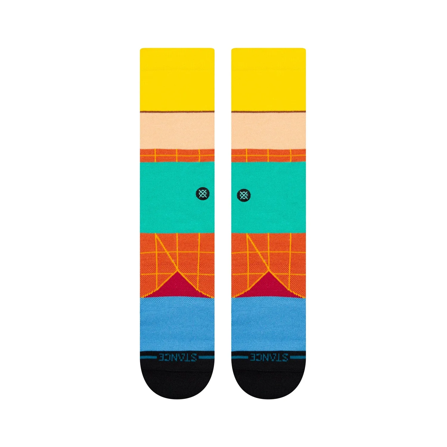 Stance Arnold crewsokker multi M motiv bomuld