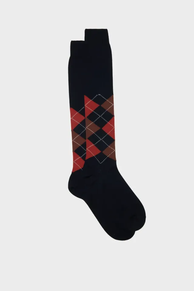 Bresciani Essentials Luca herresokker argyle bomuld
