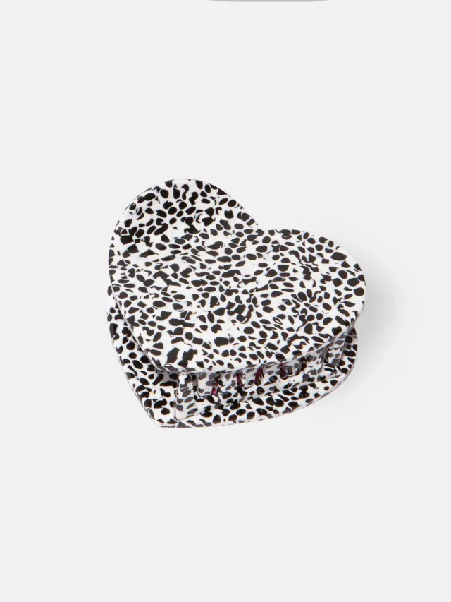 Eat My Socks Heart Hair Claw hårklemme prikket