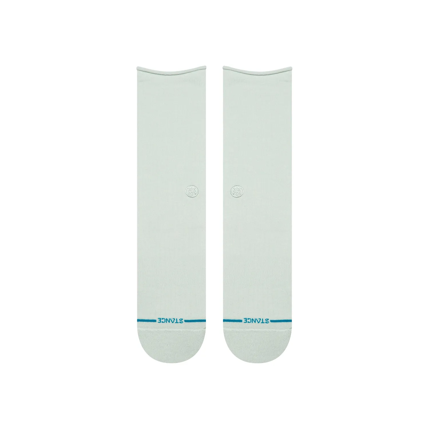 Stance Rolled Solid crew sokker Pale Blue lette