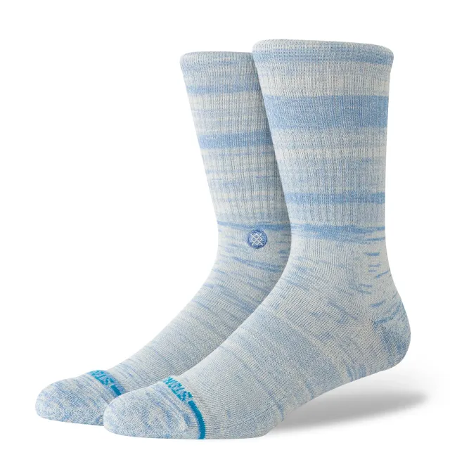 Stance Marled Crew strømpe Grey Blue meleret