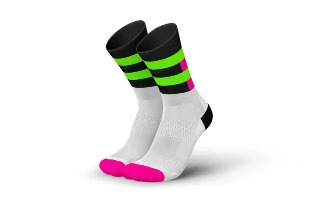 Incylence Ultralight Spirals Black Green løbestrømper tynd