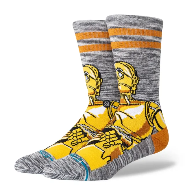 Stance C3PO Crew sokker guld bomuld
