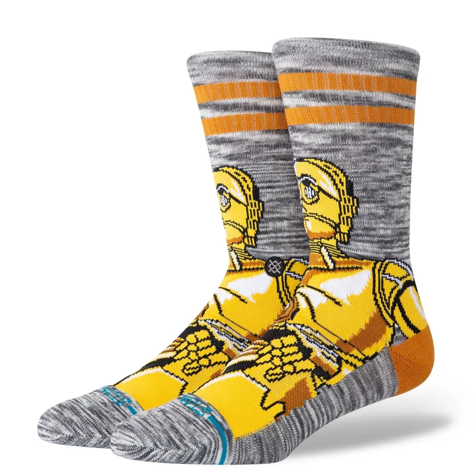 Stance C3PO Crew sokker guld bomuld