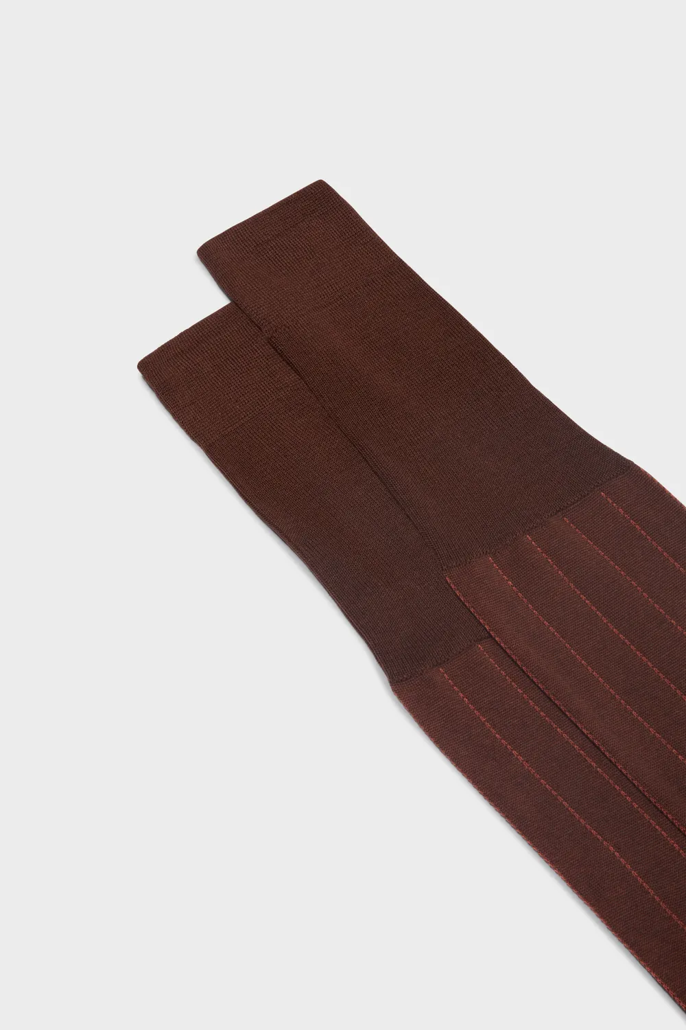 Bresciani Leone strømper rust stribet bomuld
