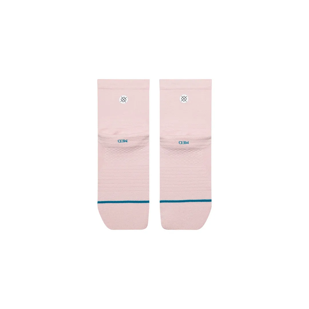 Stance Solid Light Quarter løbestrømper pink let