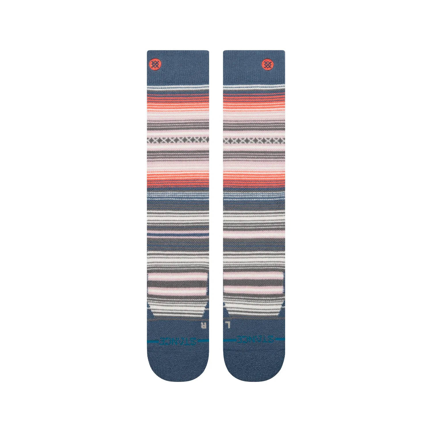 Stance Curren Mid Wool skisok sea blue medium polstring