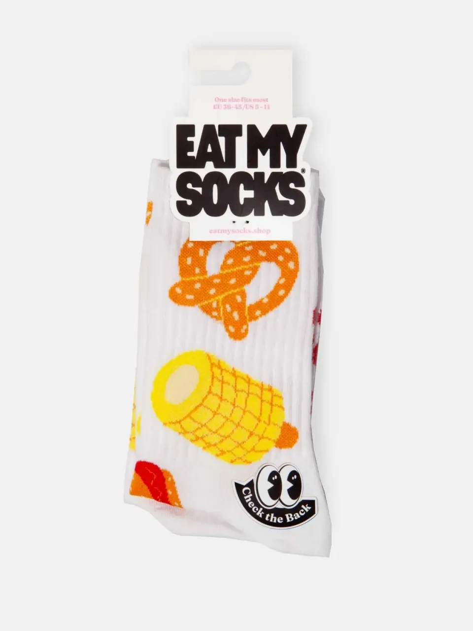 Eat My Socks Hot To Go sokker bomuld hvid