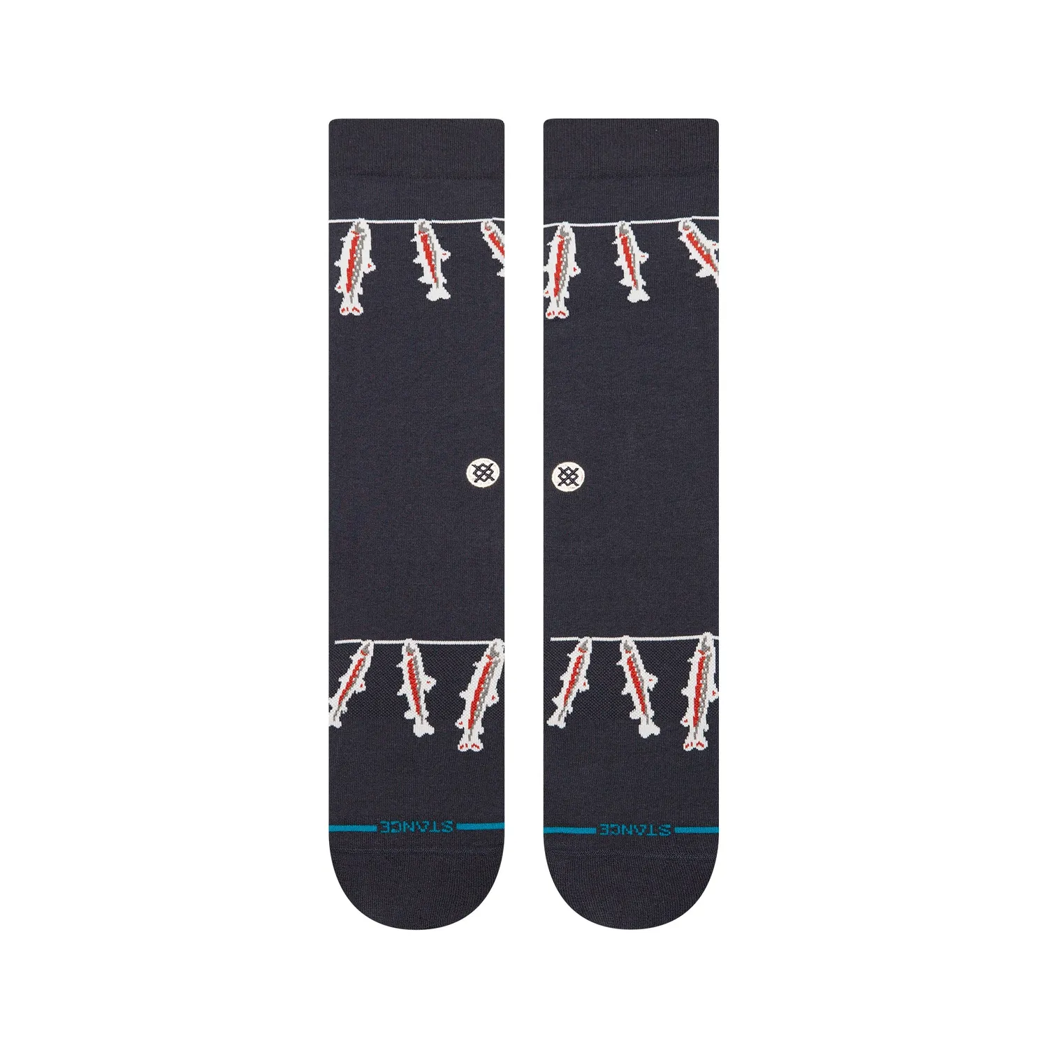 Stance Gone Fishin crew sokker Navy lette