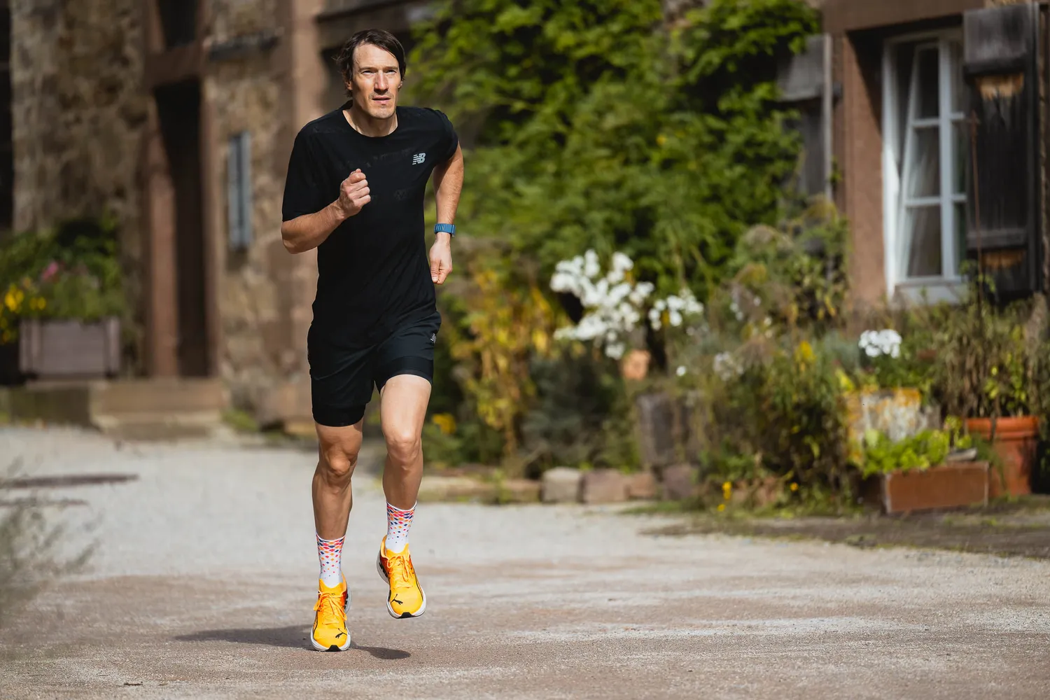Incylence Running Crystals løbestrømper hvid lilla orange åndbar