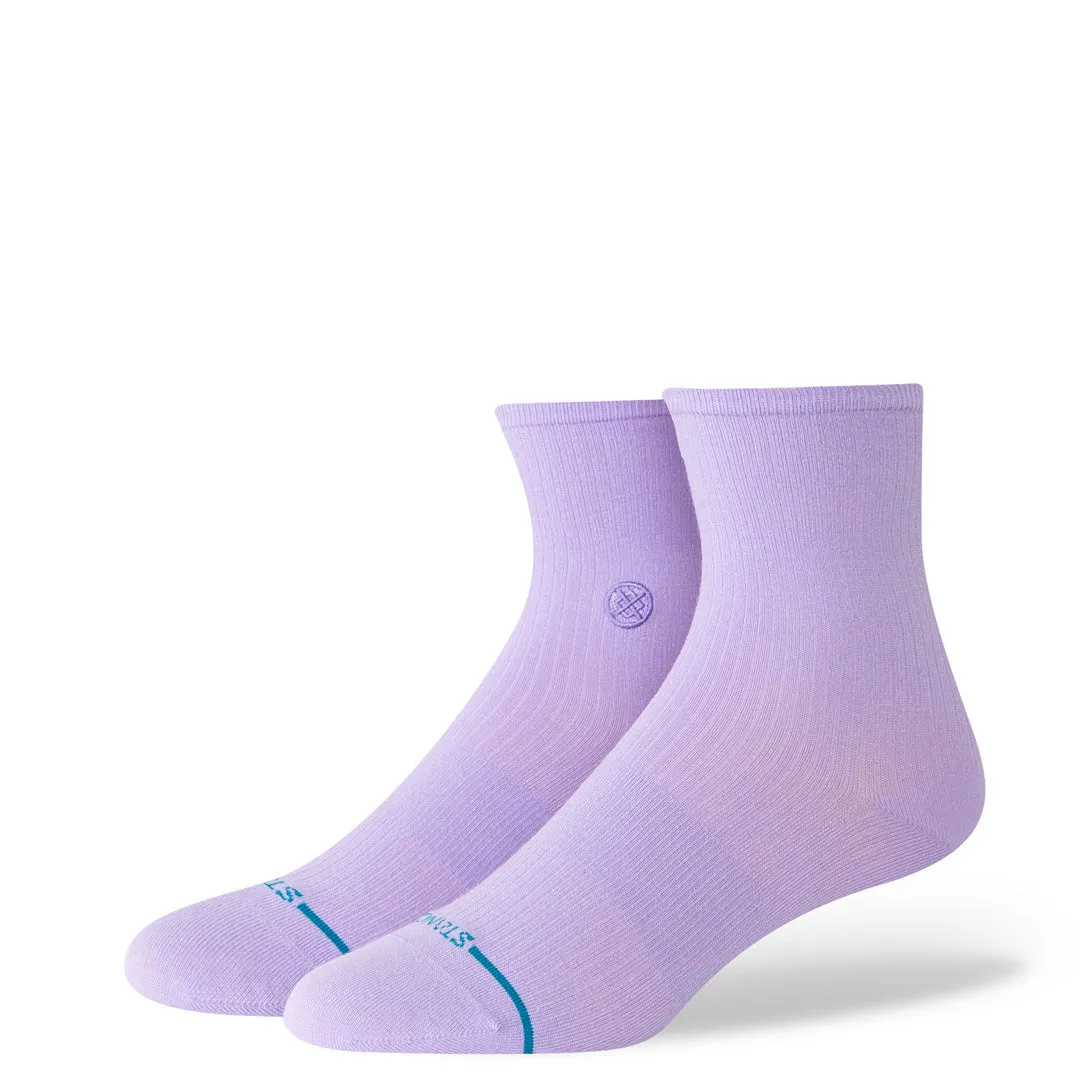 Stance Fine Rib quartersok lilla polyblend