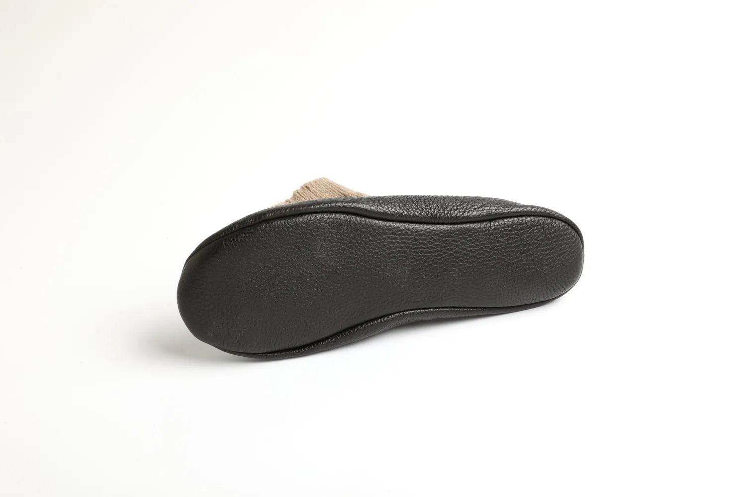 Bresciani Luxury slippers cashmere-læder beige