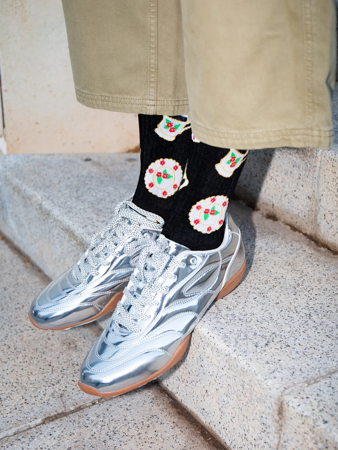 Eat My Socks Tea Time sokker 1 par beige
