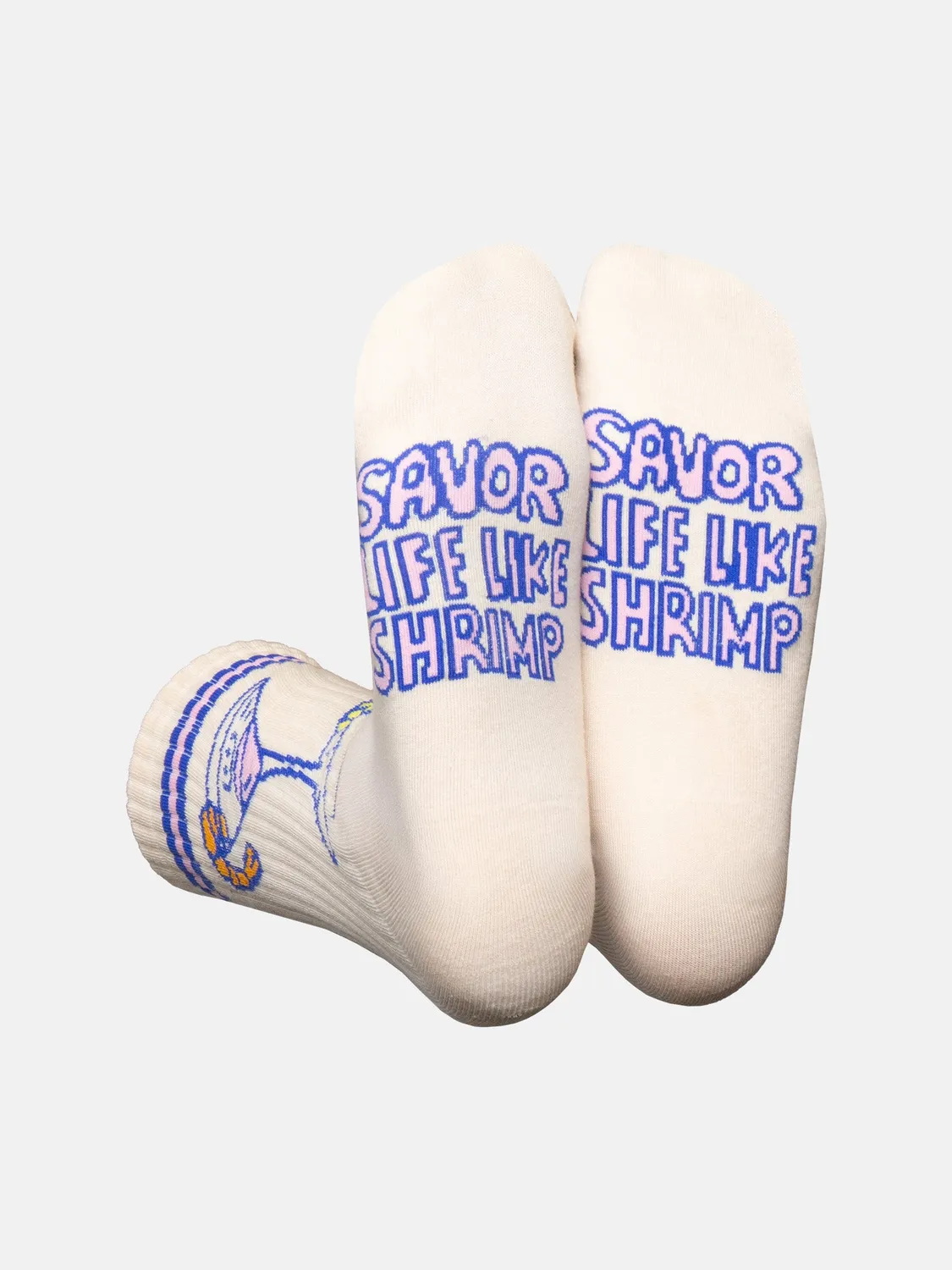 Eat My Socks Shrimp Cocktail sokker retro savor life