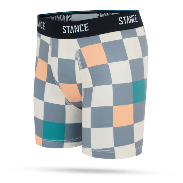 Stance Boys Chef Check boxer Mango poly blend