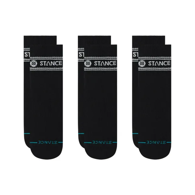 Stance Vital quarter strømper sort 3-pak medium