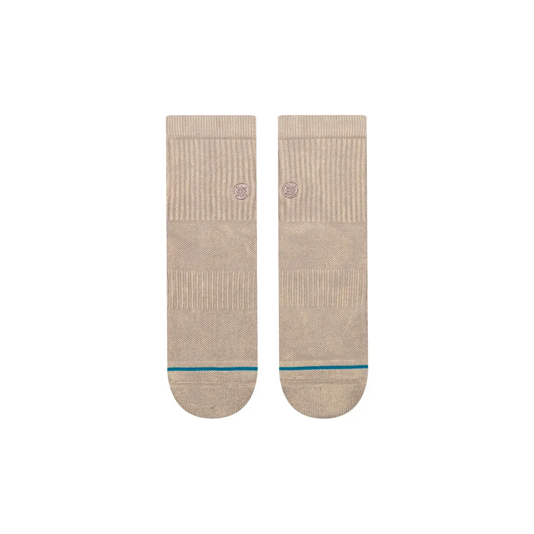 Stance Signature Wash Quarter ankelsokker String Grey kæmmet bomuld