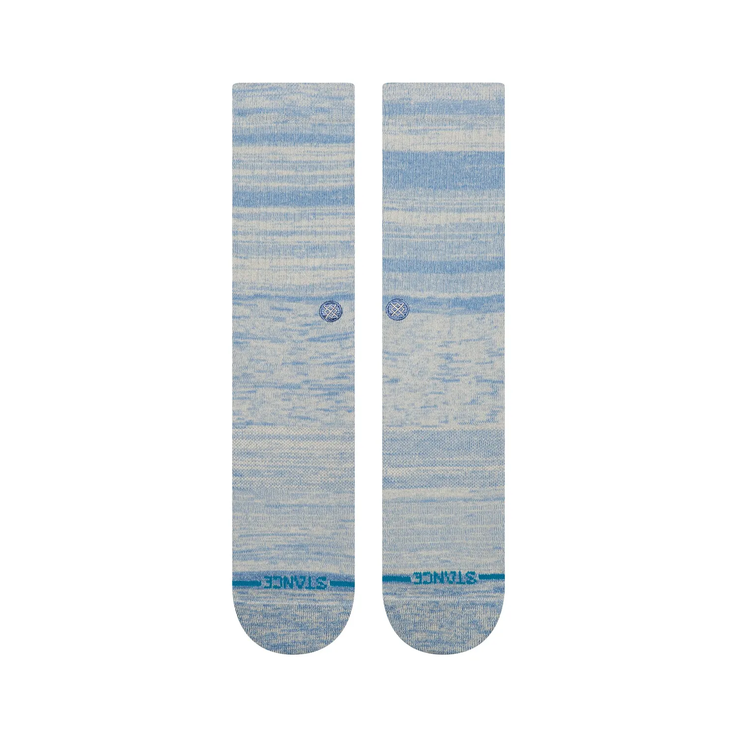 Stance Marled Crew strømpe Grey Blue meleret