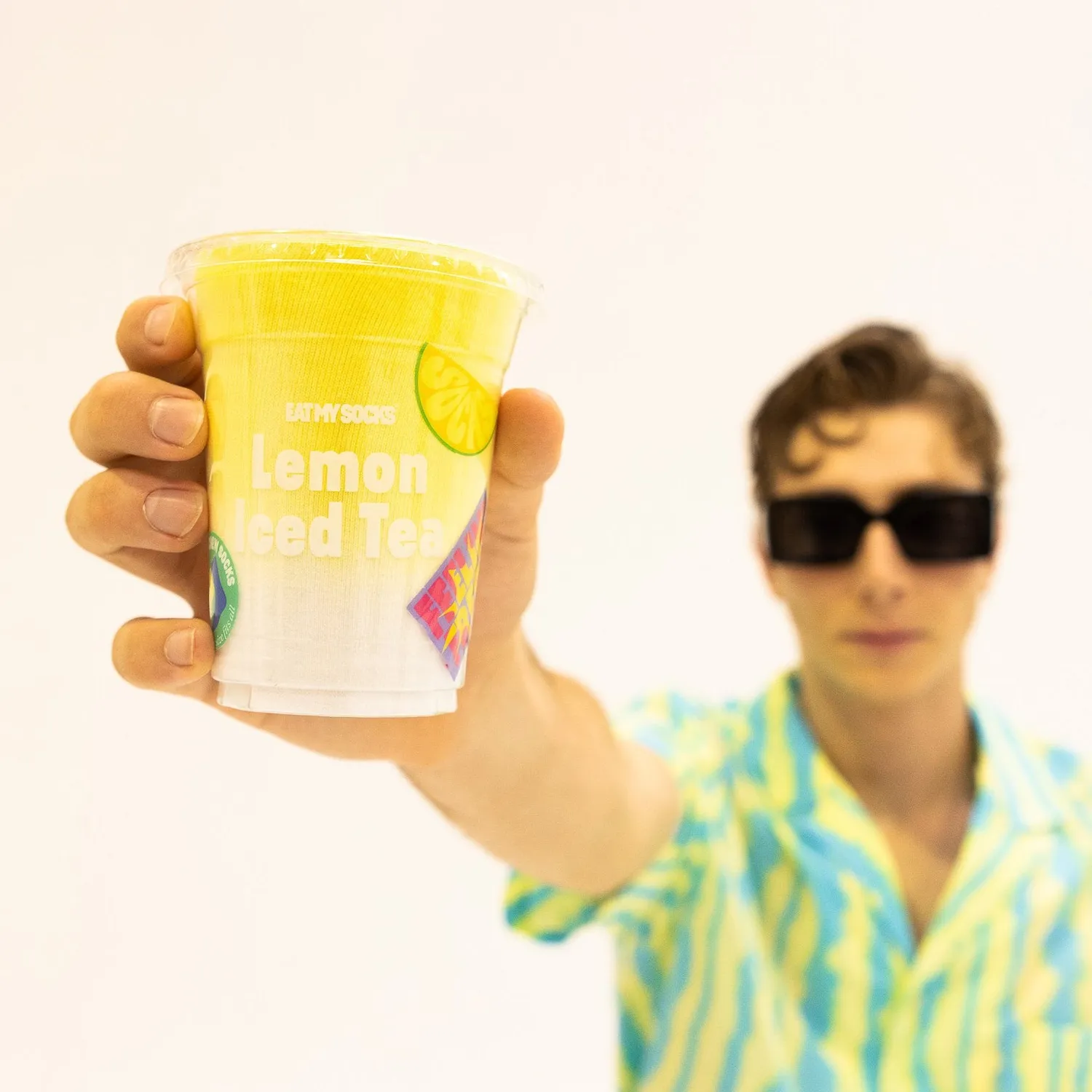Eat My Socks Iced Tea Lemon sokker 2 par bomuld