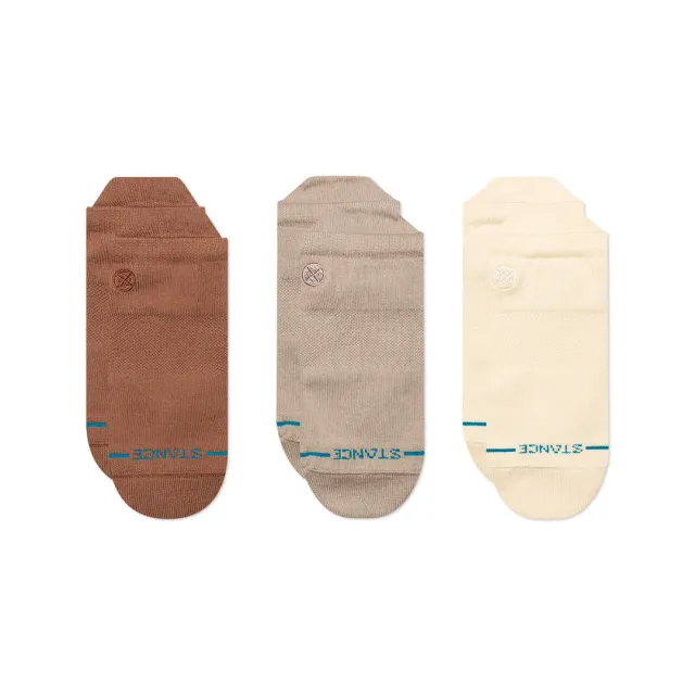 Stance Icon Low Tab sokker brun 3-pak – medium støtte