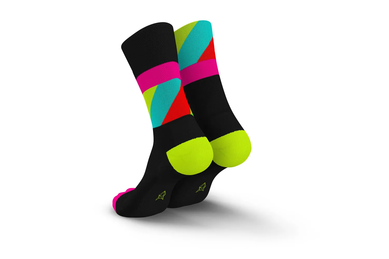 Incylence Ultralight Strides løbestrømper black pink tynde
