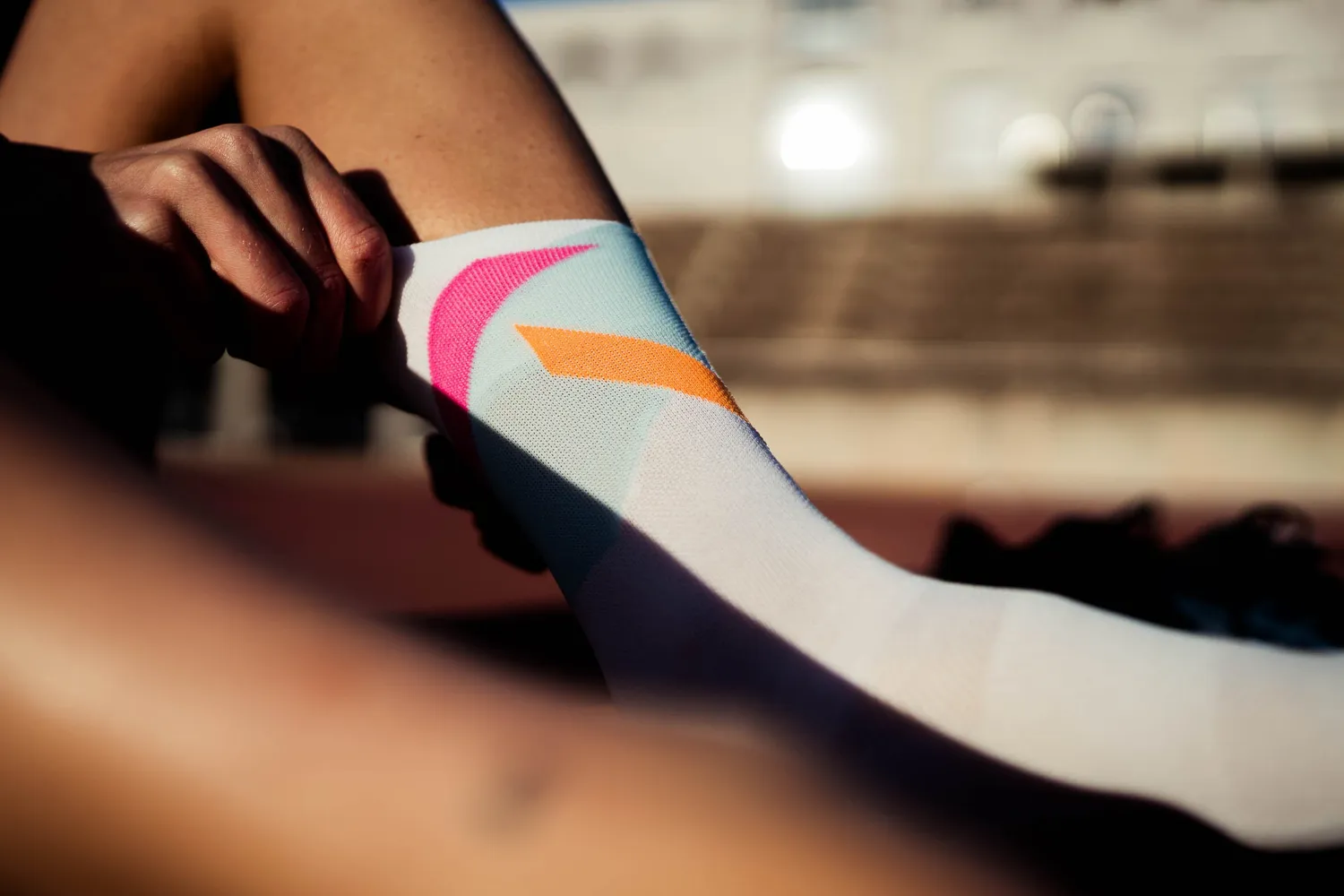 Incylence Ultralight Strikes løbestrømper mint pink – åndbar