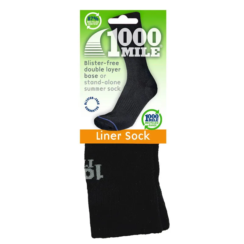 1000 Mile Liner Sock Repreve 1148 sok sort vabel fri
